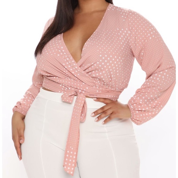 Fashion Nova Tops - Long Sleeve Wrap Top
